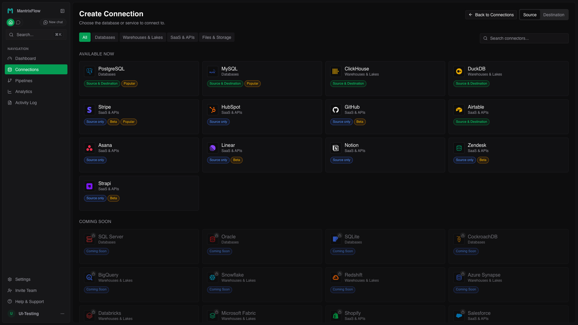 Arcyria product guide in the pipeline dashboard